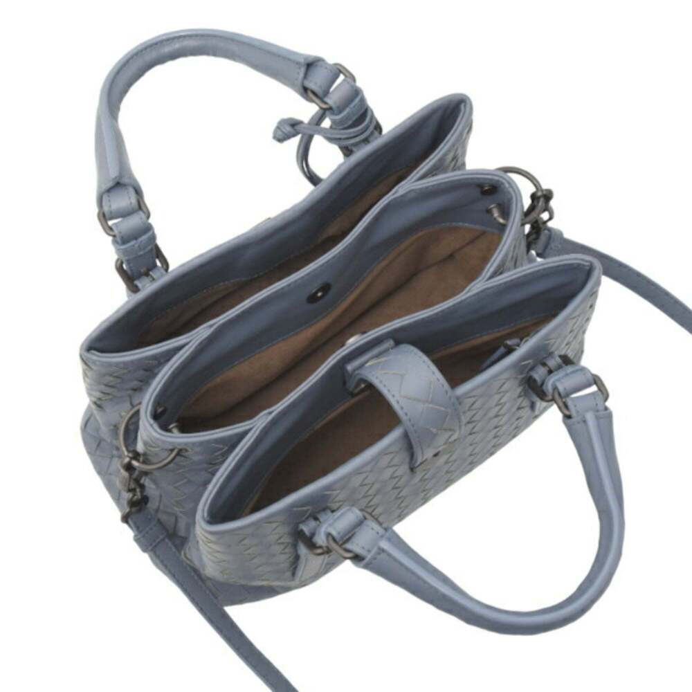 BOTTEGA VENETA Blue Intrecciato Shoulder Bag - Picture 5 of 10